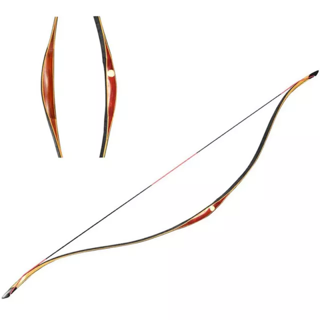 Traditioneller Langbogen 20-50lbs Recurve Bogen Holzbogen Bogenschießen Jagd