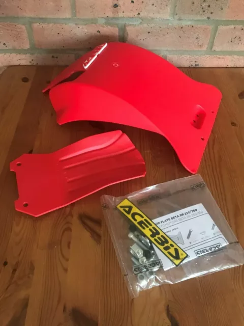 Beta Rr 2T 250 / 300 Rc 2018- 2019 Acerbis Skid Glide Plate Sump Guard Red