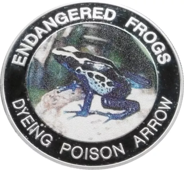 Malawi Endangered Dyeing Poison Arrow  Frog 10 Kwacha 2010 Proof Color Coin