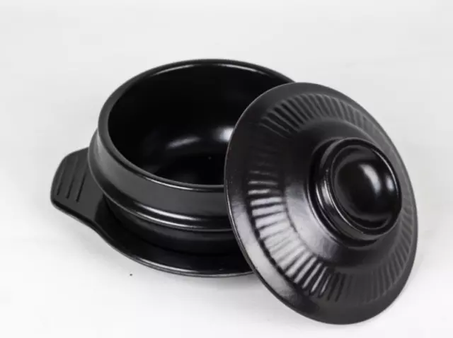 Korean Ttukbaegi Pot Set 3Sizes Stoneware Stew Cookware Dolsot Earthenware