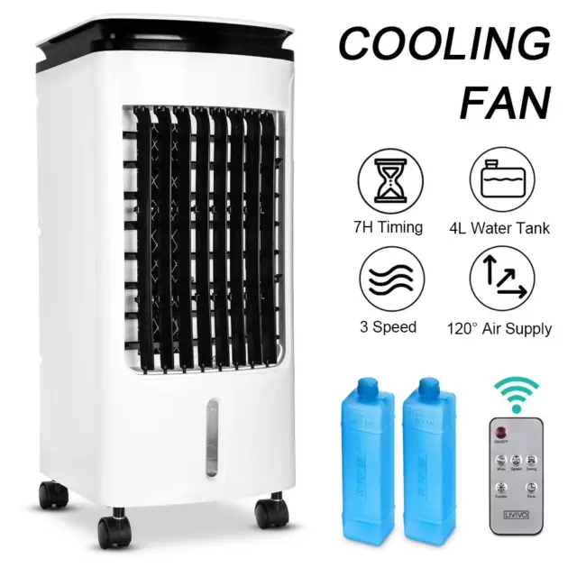 3 in 1 Portable Air Cooler Unit Fan Humidifier Timer Digital Cooling AC & Remote