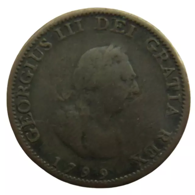 1799 King George III Farthing Coin - Great Britain