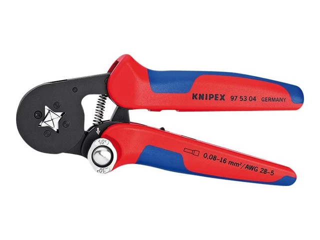 KNIPEX Self-Adjusting Crimping Pliers Crimp tool 18 cm 97 53 04 SB