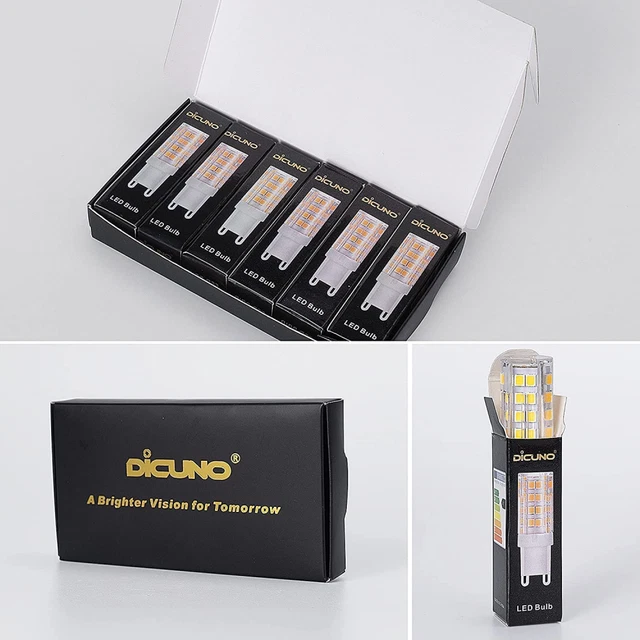 DiCUNO G9 LED Glühbirnen 3,5 W, 440LM, 6 Stück (1er Pack), kühlweiß 8
