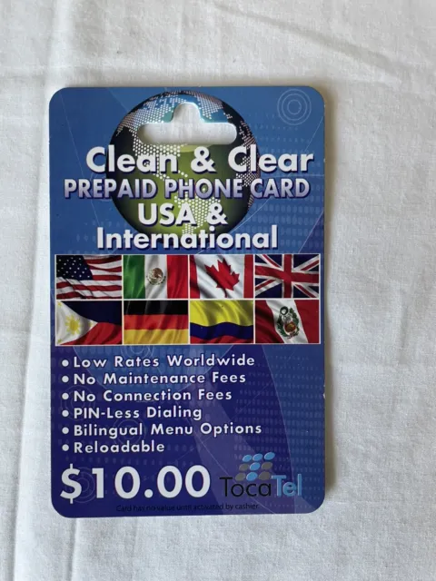 TocaTel Prepaid Phone Card USA & International $10.00 - e927