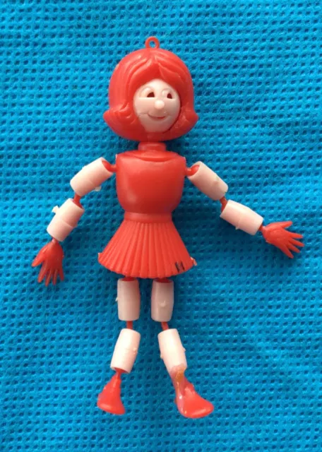 1971 R & L Cereal toys, Kellogg’s Puppet people Girl Frills in Red