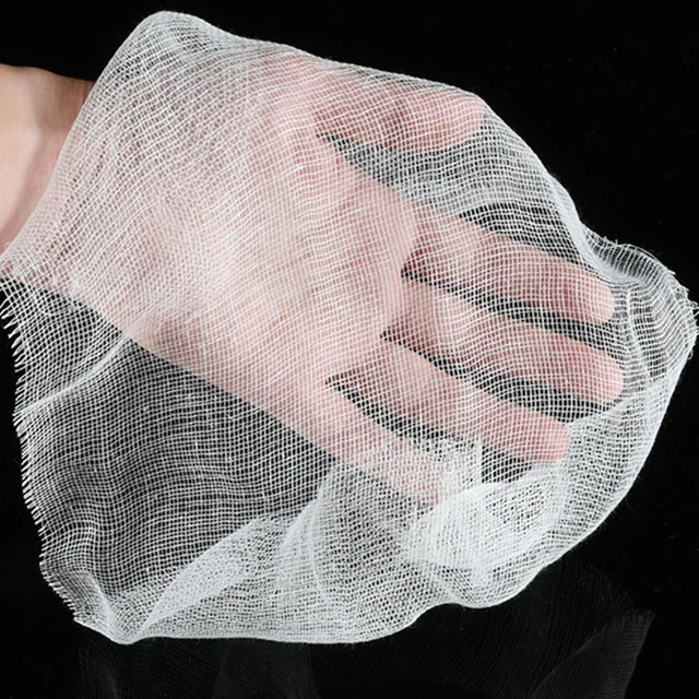 100x Máscara Facial Gasa Desechable Hágalo usted mismo Cubierta Completa Uniforme Malla Cuidado de la Piel TDM