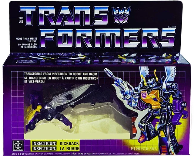 TRANSFORMERS INSECTICON : Kickback G1, Vintage 1985 Collection, Neuf ...