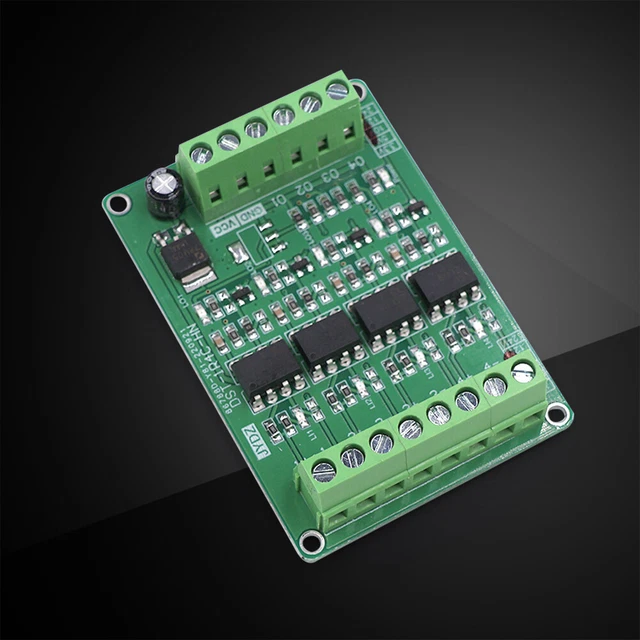 4-CHANNEL OPTOCOUPLER MODULES NPN/PNP 6N137 PLC Signal Converter Module ...