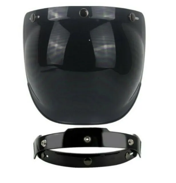 Bubble Reclining Visor Helmet 3 Button Dark Smoke
