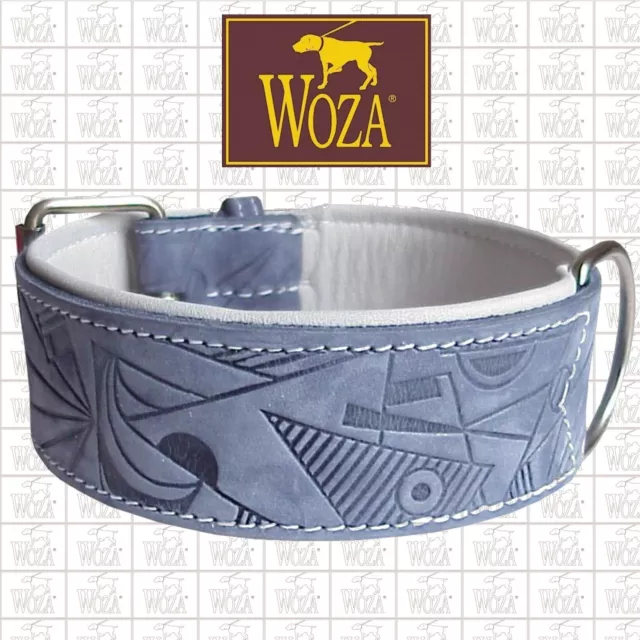 WOZA Premium Hundehalsband Vollleder Lederhalsband Soft Rindnappa Collar H7700