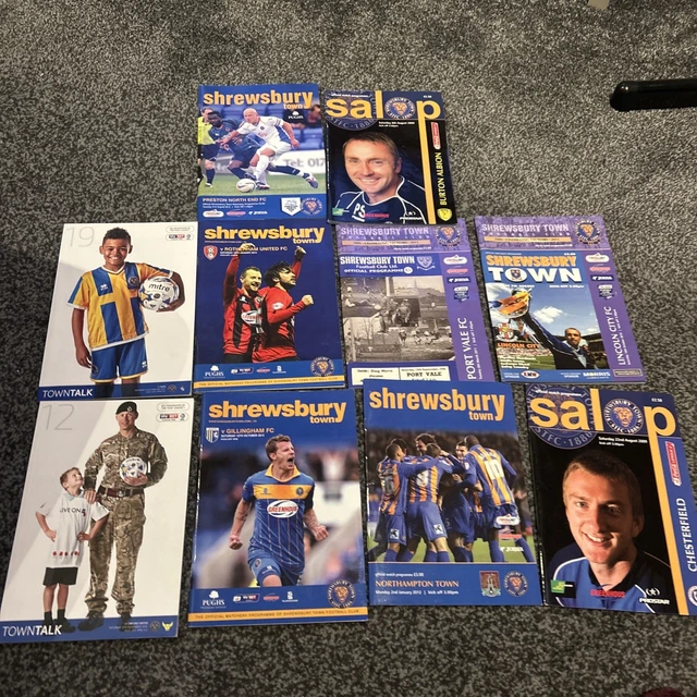 LARGE COLLECTION OF Shrewsbury Town Home Programs Football Programmes £ ...