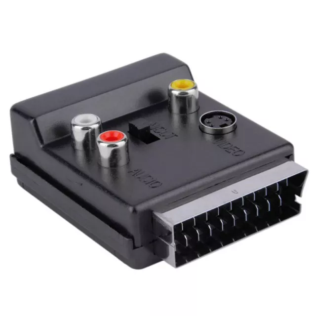 Neuester umschaltbarer Scart Stecker auf Buchse S-Video 3 Cinch Audio Adapt5108