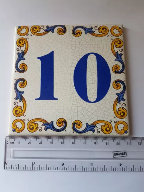 Vintage Ceramic Tiles House Number