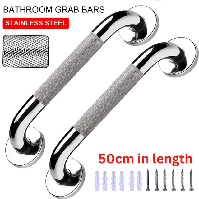 Maniglia antiscivolo barra di sicurezza cromata acciaio inox portamano doccia UK