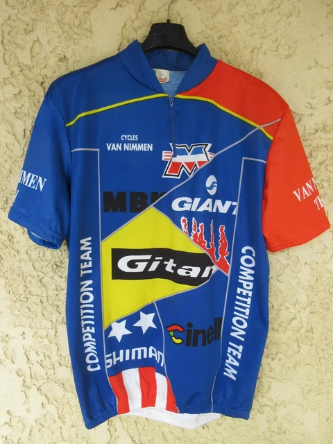 Maillot Cycliste Vintage BERTIN SHIMANO – Années 80 – Taille XXL – Made In France
