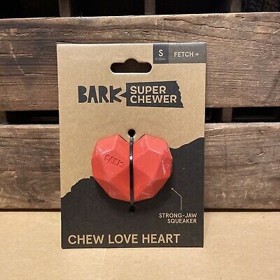 NWT BARK Box Super Chewer Small Rubber Bouncy Dog Chew Toy With SQUEAKER - Red