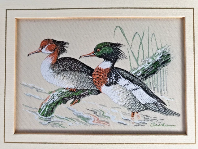 Cash's gewebtes Seidenbild rot gebrüstert Merganser