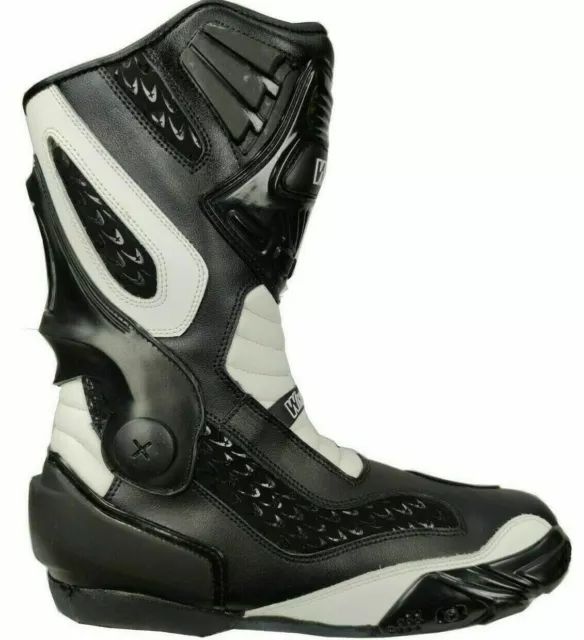 Botas para moto Motocicleta racing en Cuero De Carreras Blindado y protecciones