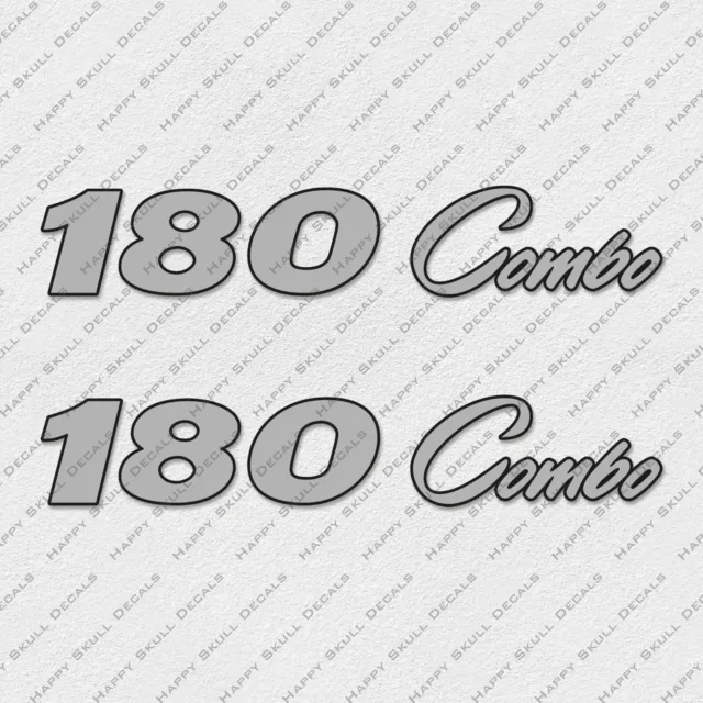 PRO CRAFT 180 COMBO SILVER NEW STYLE DECALS STICKERS Set of 2 10.5" LONG