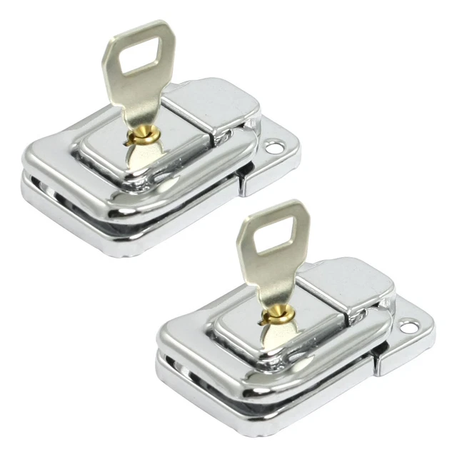 2pz Argento Metallo Fibbie Catture Serrature Per Casella Scatole E Contenitori