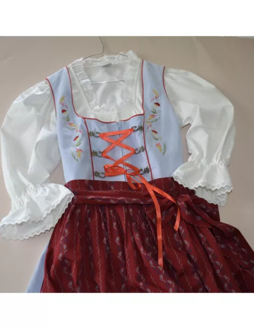 ABITO tg. 46 CAMICIA e GREMBIULE  TIROLESE Dirndl