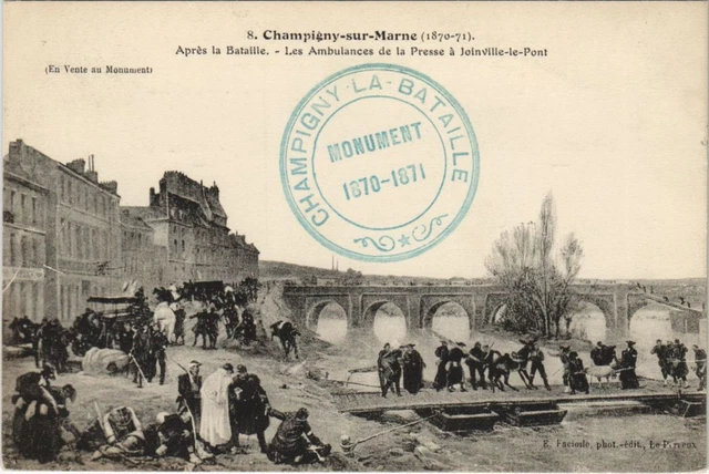 CPA CHAMPIGNY-SUR-MARNE Press Ambulances MILITARY WAR 1870 (50393)