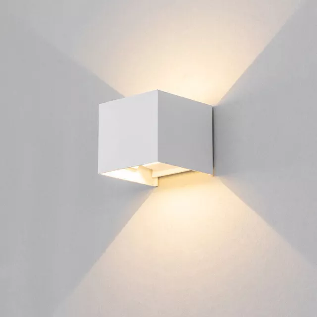 Applique Plafoniera Cubo Led Faro Faretto Lampada Da Parete Muro 3 Colori Luce