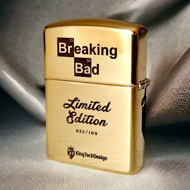 Zippo Armor Case Brass ★  Engraved With Breaking Bad Heisenberg's Graphics 2