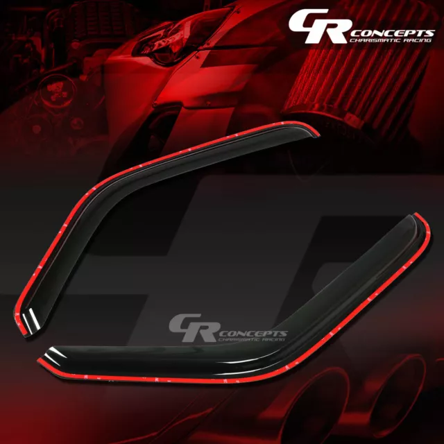 Smoke Window Visor/Wind Deflector Vent Rain Shade For 93-11 Ranger/Mazda B-Cab
