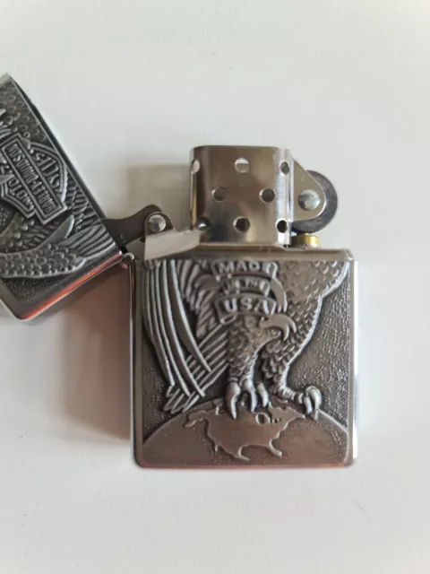 Zippo accendino Lighter Harley Davidson Eagle & Globe 3