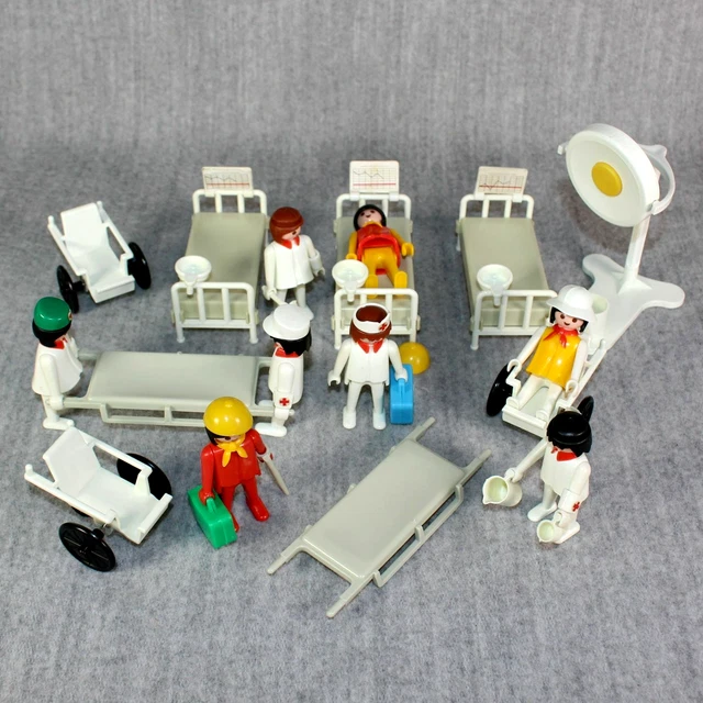 Personnage Playmobil Docteur Avec Accessoires - Hôpital Clinique - Vintage