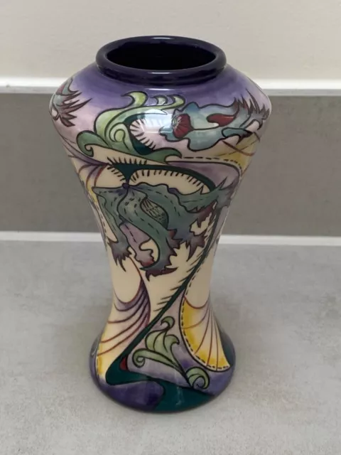 Moorcroft Black Ryden Vase - First Class - Limited Edition No 46 / 50