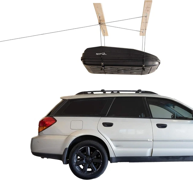HARKEN - Cargo Box Overhead Garage Storage 10 ft Ceiling, 90 lb Max, black