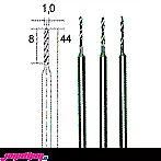 Proxxon Punte elicoidali HSS 1,0mm (3 pz)