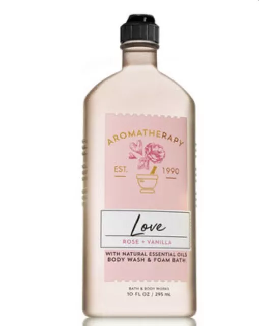 BATH & BODY Works Aromatherapy LOVE Rose + Vanilla Body Wash ~ 10oz $12 ...