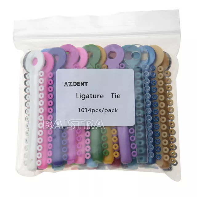 1014pcs/pack Dental Orthodontic Elastic Ligature Ties Multi-colored​​ AZDENT