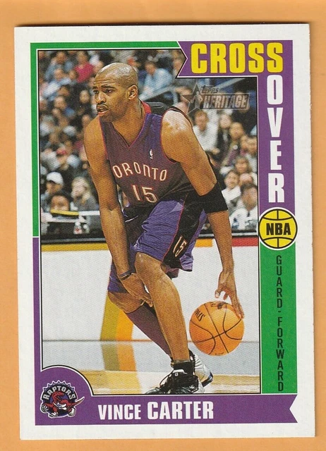 VINCE CARTER TORONTO Raptors 2001-02 Topps Heritage Crossover Caroline ...
