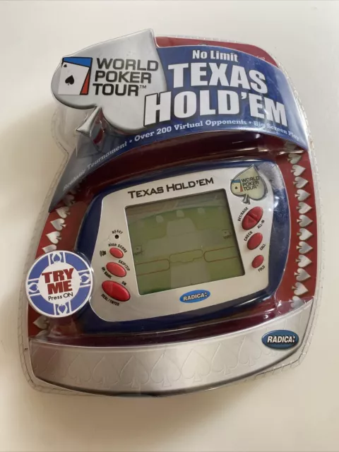 Radica World Poker Tour No Limit Texas Hold'em Electronic Handheld Game zad