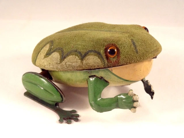 Ancien jouet à remontoir grenouille - Collection