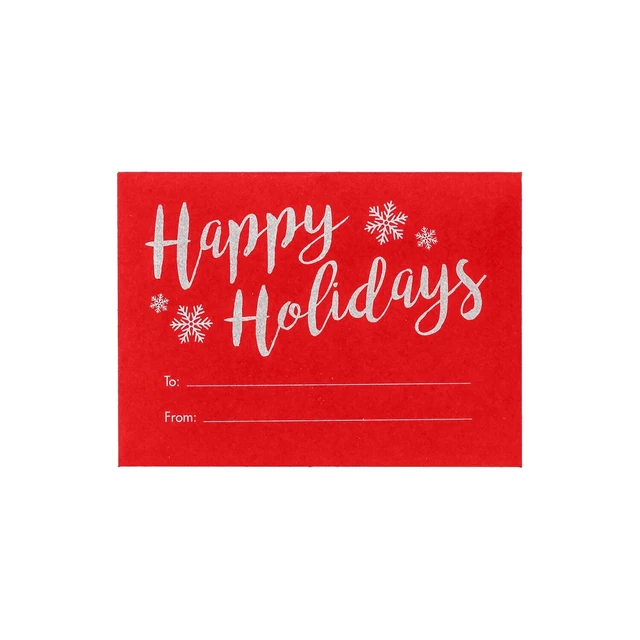 LUX #17 Mini Envelopes 2-11/16" x 3-11/16" 250/Pack Happy Holidays on Ruby Red