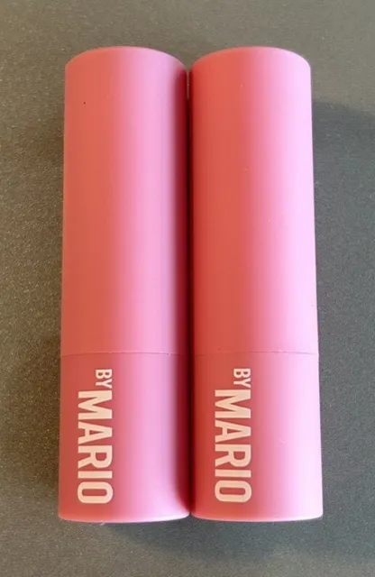 Set of 2 MAKEUP BY MARIO MoistureGlow Plumping Lip Serum PINK GLOW MINI .035 oz.