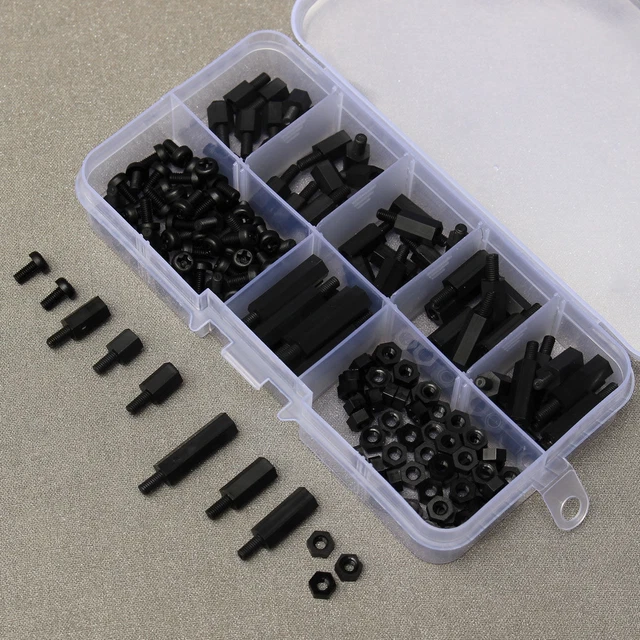 180 pz Kit Dado Vite 180 Pz Colonna Esagonale Maschio-Femmina Stallo Scatola