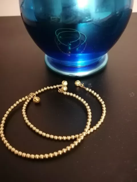 Crazy deal!! Solid 18 karat gold and 24 K Gold Bells snap on bangle!!! Lifetime! 3