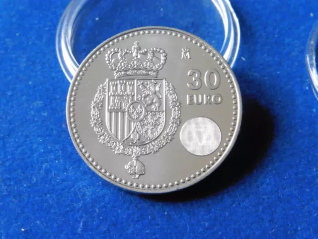Moneda conm. 30 € PLATA. ESPAÑA 2014. PROCLAMACIÓN FELIPE VI REY.  Banco de Esp