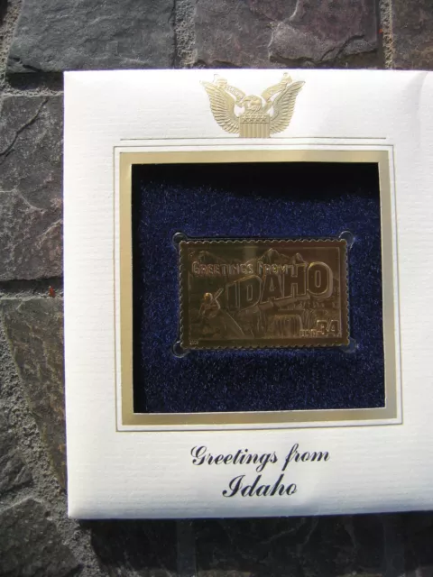 IDAHO Greetings From America replica Gold Stamp Golden COVER