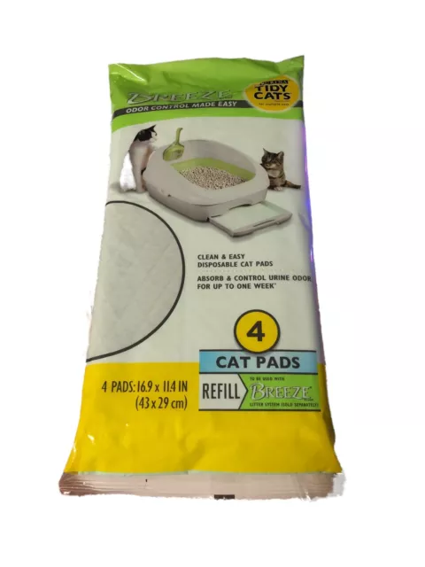 Purina Tidy Cats 4 CAT PADS for BREEZE LITTER SYSTEM Refill Pack Odor Control