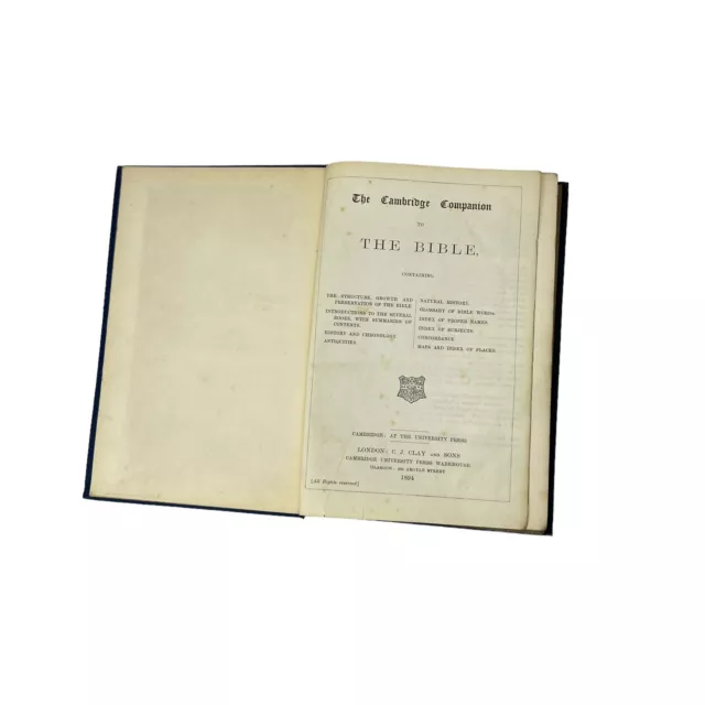 The Cambridge Companion to the Bible Cambridge University Book 1894 Hardback