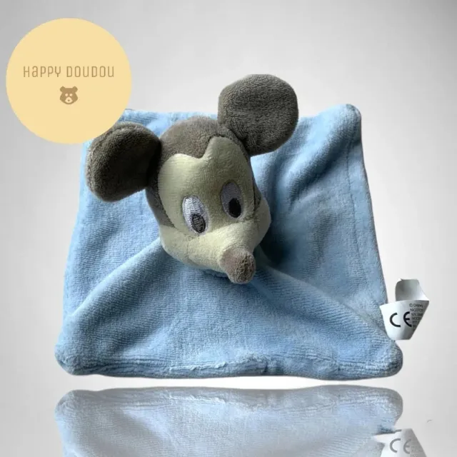 Disney Mickey la souris Peluche avec doudou luminescent bleu 25 cm