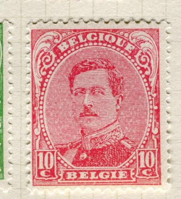 BELGIUM; 1915 early Albert issue fine Mint hinged 10c. value